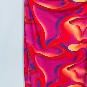 Wrap around bandeau dress with design